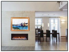 Donald Purdy Large Original Oil Painting On Board Signed Seascape Water Artwork