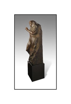 FREDERICK HART Adam Large Original BRONZE SCULPTURE Full Round Signed Relief Art