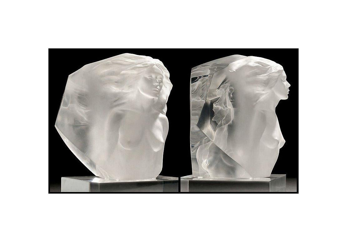Frederick Hart Figurative Sculpture - FREDERICK HART Acrylic Signed SCULPTURE MEMOIR Female Bust Art RARE