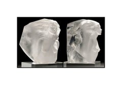 FREDERICK HART Acrylic Signed SCULPTURE MEMOIR Female Bust Art RARE