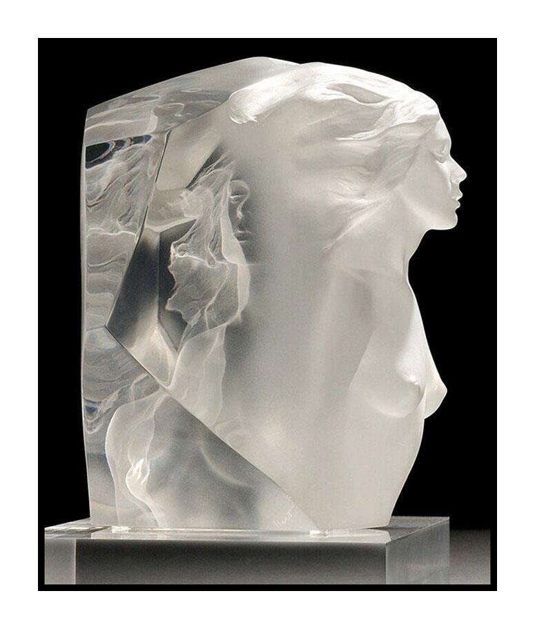 FREDERICK HART Acrylic Signed SCULPTURE MEMOIR Female Bust Art RARE - Sculpture by Frederick Hart