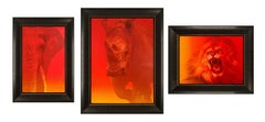 Adam Scott Rote 3 Original Painting on Canvas Signed Sunset Wildlife Animal Art