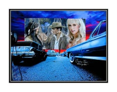 Adam Scott Rote Giclee on Canvas Elvis Presley Barbara Eden Flaming Star Signed