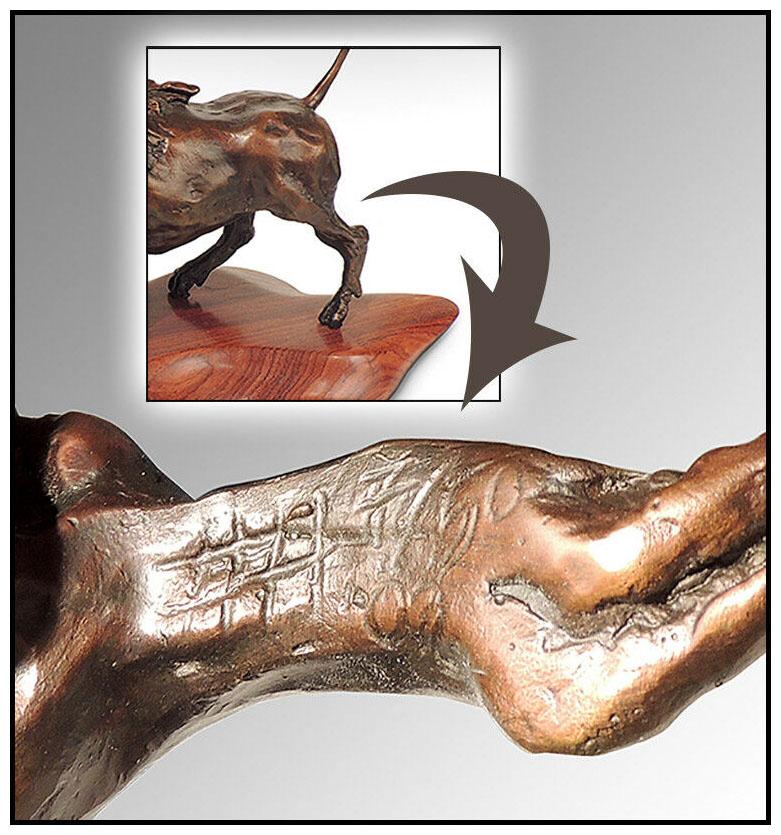 Alan Hamwi Bronze Full Round Sculpture Attitude Warthog Original Signed Artwork For Sale 3
