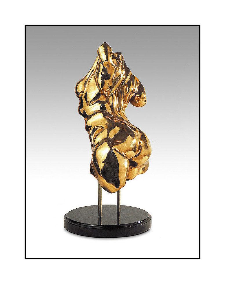 Alan Hamwi Nude Female Torso Full Round Bronze Sculpture Original Signed Artwork For Sale 1