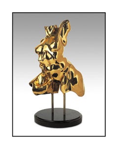Alan Hamwi Nude Female Torso Full Round Bronze Sculpture Original Signed Artwork