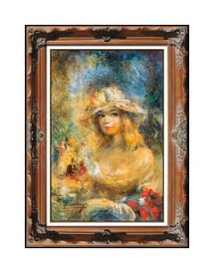 Americo Makk Original Oil Painting On Canvas Signed Female Portrait Large Art