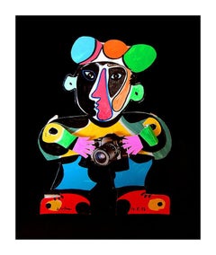 Andre Villers Acrylic Painting Relief Sculpture Collage Hand Signed Picasso Art