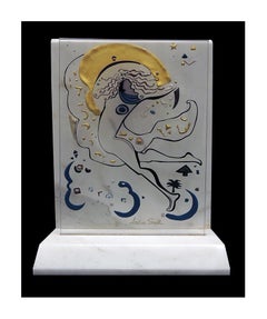 Andrea Smith ORIGINAL Acrylic Painting SCULPTURE Hand Signed Marble Glass Art
