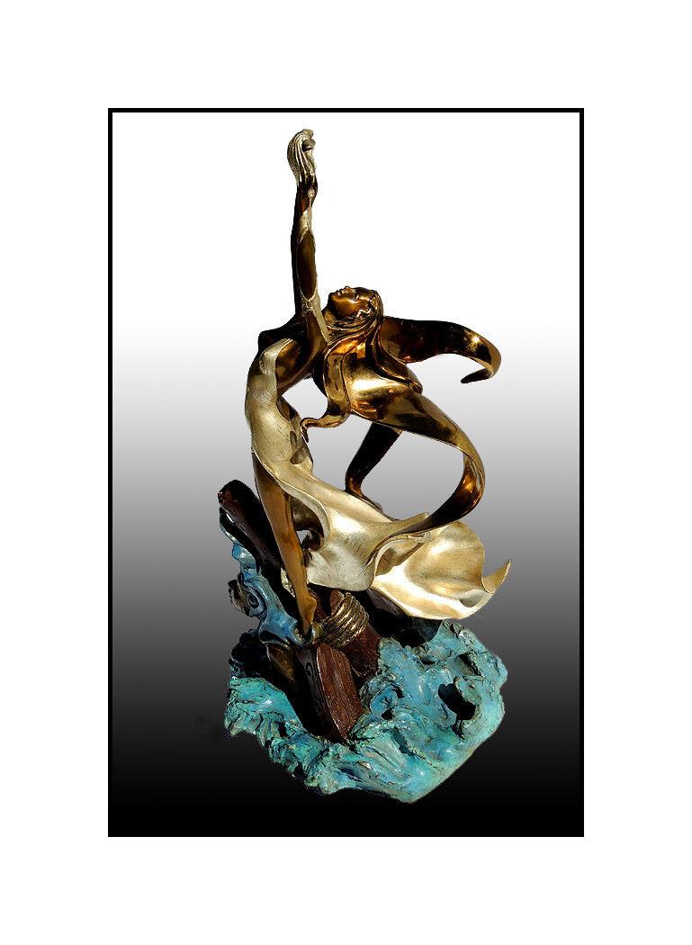 Angelo Basso Original Bronze Sculpture Nude Figurative Signed Artwork Polena SBO For Sale 1