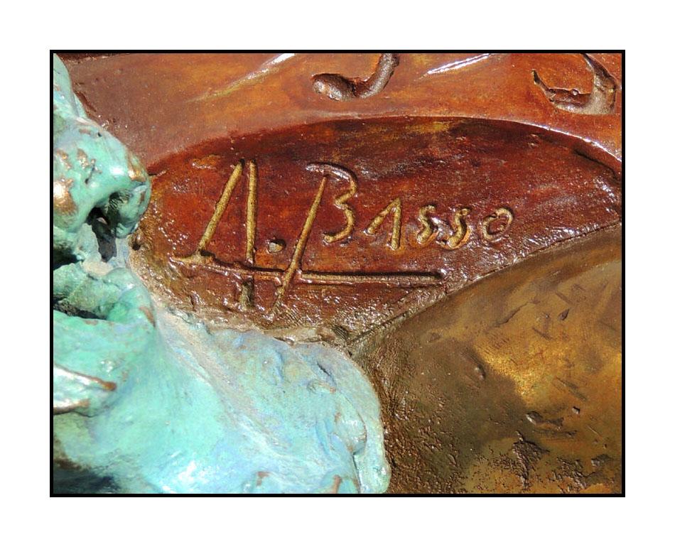 Angelo Basso Original Bronze Sculpture Nude Figurative Signed Artwork Polena SBO For Sale 3