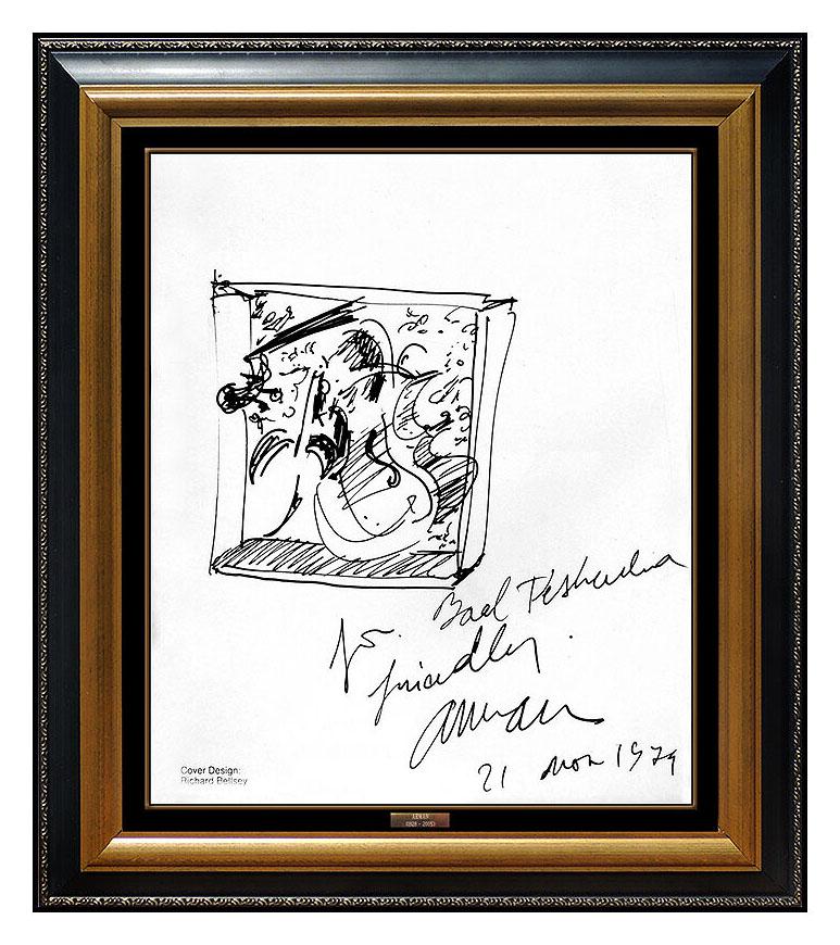 Pierre Fernandez Arman  Figurative Art - ARMAN Pierre Fernandez Original Ink Drawing Hand Signed Violin Modern Artwork