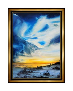 Ashton Howard Large Original Oil Painting on Canvas Ocean Landscape Signed Ar