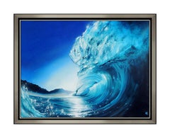 Ashton Howard Oil Painting On Canvas Large Original Signed Seascape Wave Framed