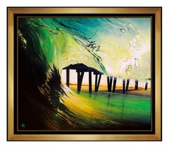 Ashton Howard Oil Painting on Canvas Original Seascape Signed Wave Surf Artwork