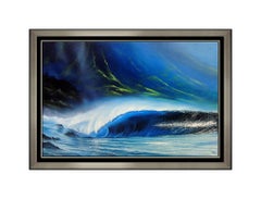 Ashton Howard Original Oil Painting on Canvas Signed Large Hawaii Wave Artwork