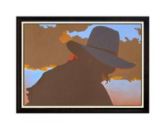 Bill Schenck Oil Painting On Canvas Original Signed Cowboy Portrait Billy Art