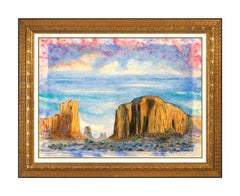 Brett Livingstone Strong Original Watercolor Painting Signed Western Landscape