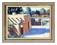 Bruce Cody Original Western Landscape Oil Painting On Board Signed Framed Art