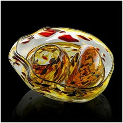 Dale Chihuly Original 4 Piece Basket Set Hand Blown Glass Seaform Signed Artwork