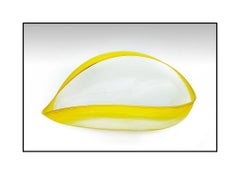 Dale Chihuly Original 4 Piece Basket Set Hand Blown Glass Yellow Gold Art Signed