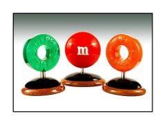 Dan Meyer 3 Original Candy Sculpture Signed Full Round M&M Life Saver Daniel Art