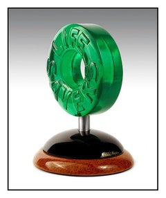 Dan Meyer Original Candy Sculpture Signed Full Round Wood Acrylic Daniel Artwork