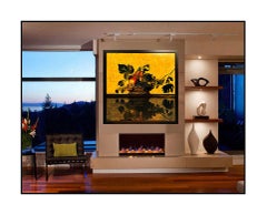 David Bierk Large Original Oil Painting On Board Signed Art Still Life Flowers