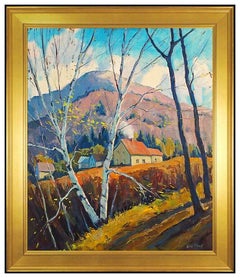 Eric Tobin Large Original Painting Oil On Canvas Signed Vermont Landscape Art