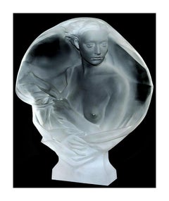 Frederick Hart Original Acrylic Sculpture Contemplation Signed Nude Female Art