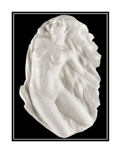 Frederick Hart Southwind Marble Relief Sculpture Large Original Nude Female Art