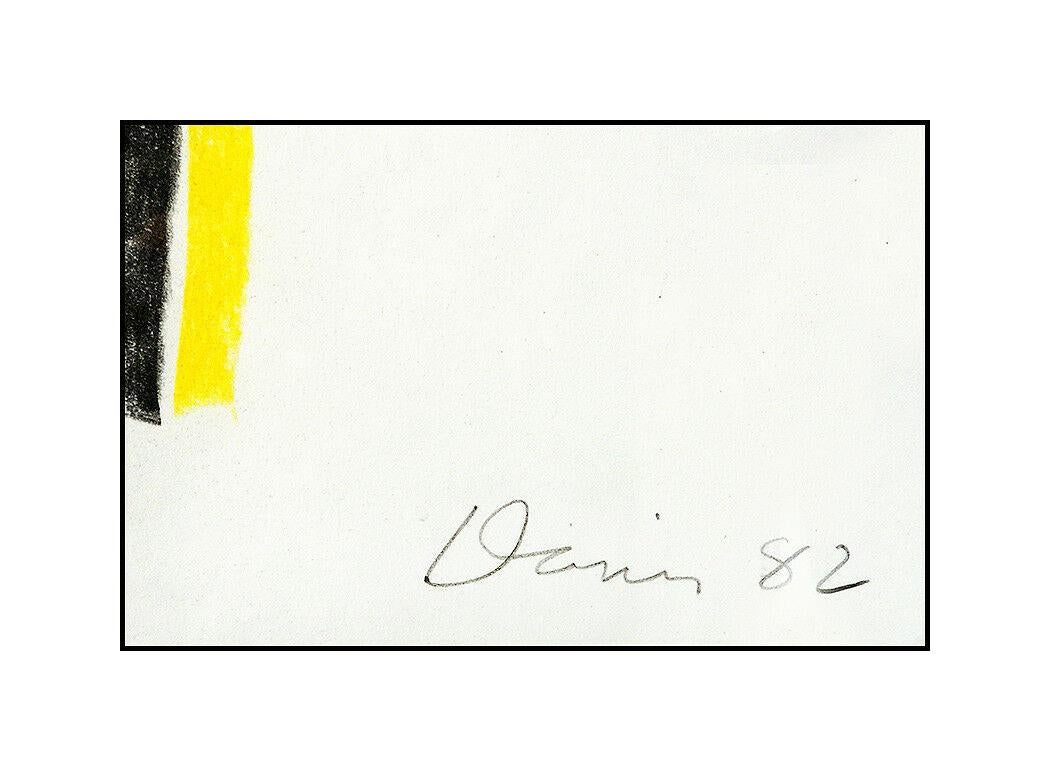Gene Davis Original Color Field Ink Drawing Vertical Stripe Signed Modern Art For Sale 2