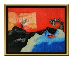 Gerard Fitremann Madame Duchemin Abstrakte geprägte Farbätzung Signiertes Kunstwerk