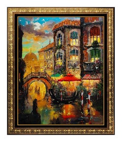 James Coleman Giclee On Canvas Signed Large Venice Italian Art