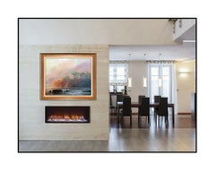 James Coleman Large Original Oil Painting On Canvas Signed Western Landscape Art