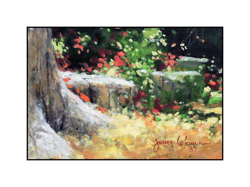 James Coleman Oil Painting On Canvas Original Signed Floral Landscape Nature Art For Sale 3