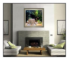 James Coleman Oil Painting On Canvas Original Signed Floral Landscape Nature Art