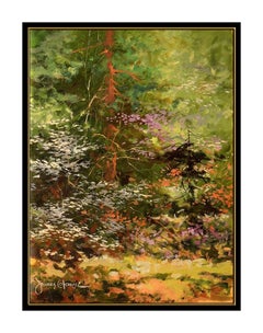 James Coleman Original Oil Painting On Canvas Signed Forest Landscape Nature Art