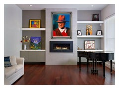 James F Gill Duke John Wayne Large Color Serigraph Cowboy Portrait Signed Art