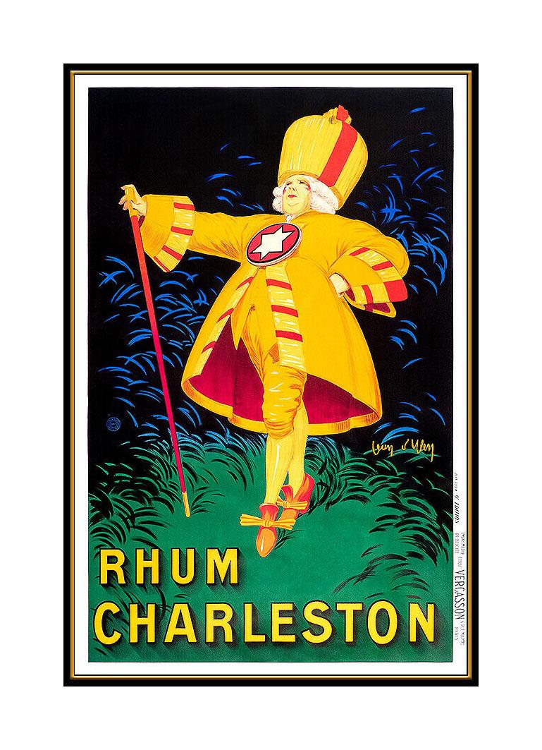 Jean D'Ylen Original Vintage Poster Rhum Charleston Large Stone Lithograph Art 1