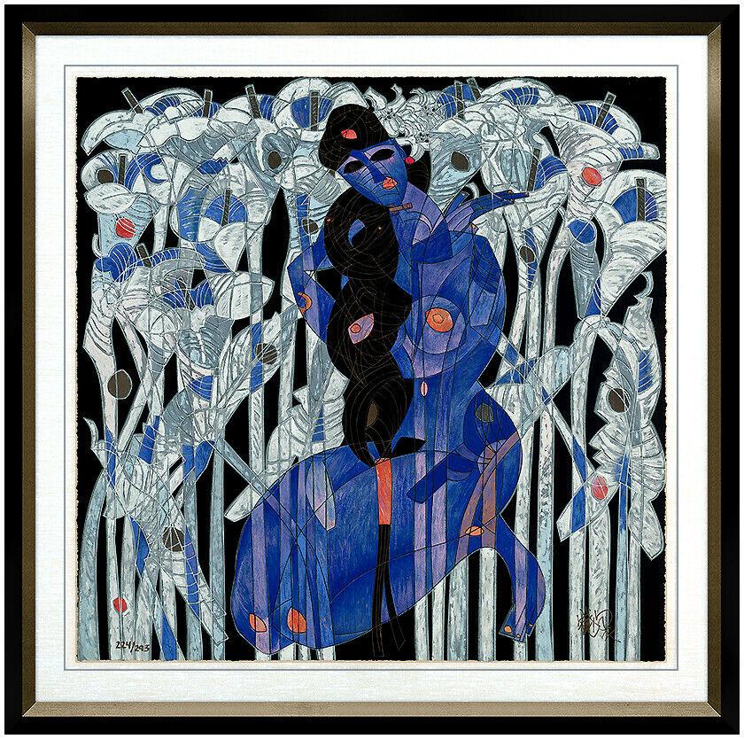 Jiang Tie Feng Large and Authentic Color Serigraph "Calla Lilies", Professionally Custom Framed and listed with the Submit Best Offer option

Accepting Offers Now:  Up for sale here we have a vibrant Color Serigraph by Jiang Tie Feng titled, "Calla