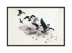 John Walter Scott Painting Original Oil on Board Signed Illustration Wildlife