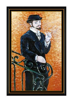 Alexandre Renoir Large Original Oil Painting On Canvas Signed Self Portrait Art