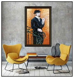 Alexandre Renoir Large Original Oil Painting On Canvas Signed Self Portrait Art