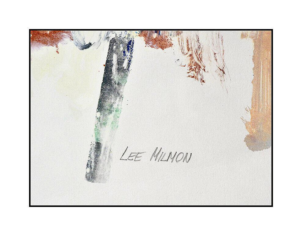 Lee Milmon Original Mixed Media Painting Signed Large Monotype Abstrasct Artwork 3