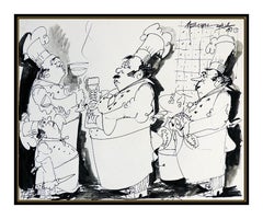 Leo Meiersdorff Original Large Watercolor Painting New Orleans Signed Cajun Art