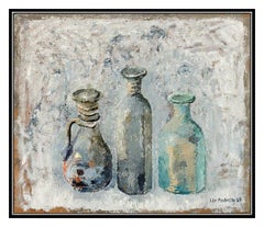 Lev Meshberg Original Oil Painting On Board Signed Large Still Life Artwork