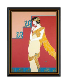 Lillian Shao Original Acrylic On Canvas Painting Female Portrait Modern Art Deco