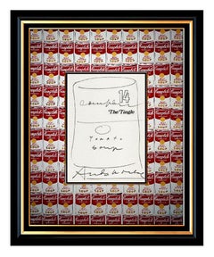 ANDY WARHOL Original Signed CAMPBELLS TOMATO SOUP Ink DRAWING Pop ART painting