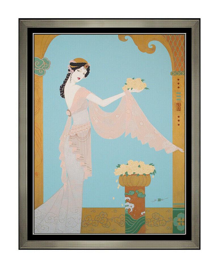 Lillian Shao Original Painting Acrylic On Canvas Large Signed Portrait Artwork For Sale 1